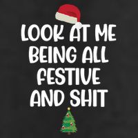 Look At Me Being All Festive And Shit Christmas 7 Panel Mesh Trucker Snapback Hat