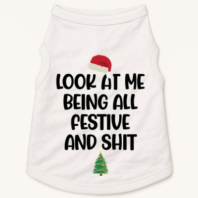 Look At Me Being All Festive And Shit Christmas Doggie Tank