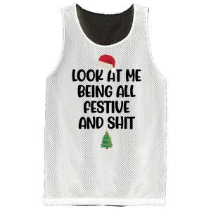 Look At Me Being All Festive And Shit Christmas Mesh Reversible Basketball Jersey Tank