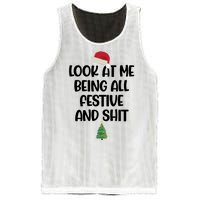 Look At Me Being All Festive And Shit Christmas Mesh Reversible Basketball Jersey Tank