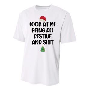 Look At Me Being All Festive And Shit Christmas Performance Sprint T-Shirt