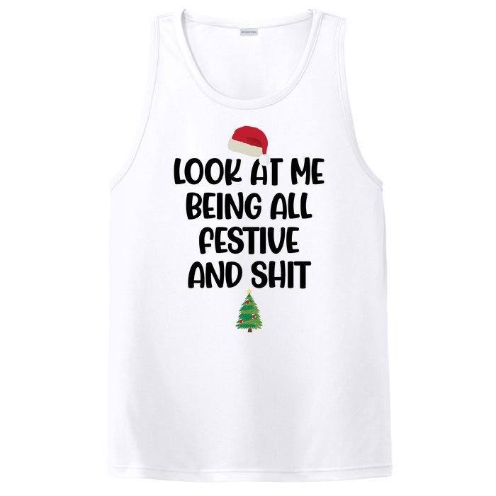 Look At Me Being All Festive And Shit Christmas PosiCharge Competitor Tank