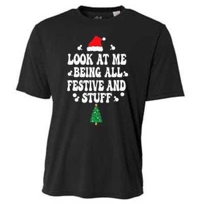 Look at me Being all Festive and Stuff Funny Ugly Sweater   Cooling Performance Crew T-Shirt