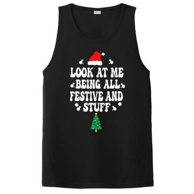 Look at me Being all Festive and Stuff Funny Ugly Sweater   PosiCharge Competitor Tank