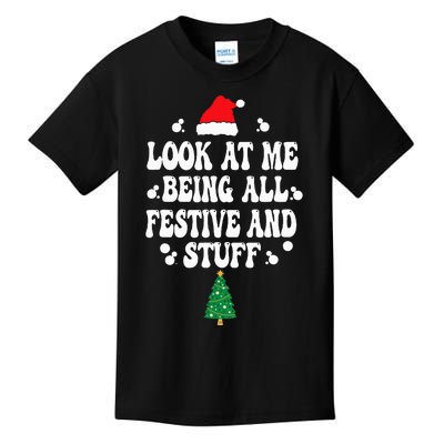 Look at me Being all Festive and Stuff Funny Ugly Sweater   Kids T-Shirt