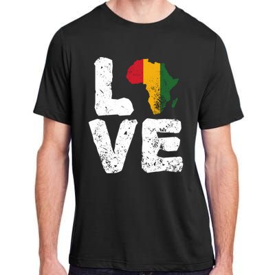 Love Africa Map Juneteenth Black History Month Melanin Blm Gift Adult ChromaSoft Performance T-Shirt