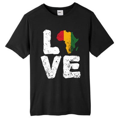 Love Africa Map Juneteenth Black History Month Melanin Blm Gift Tall Fusion ChromaSoft Performance T-Shirt