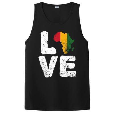 Love Africa Map Juneteenth Black History Month Melanin Blm Gift PosiCharge Competitor Tank