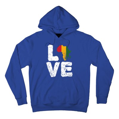 Love Africa Map Juneteenth Black History Month Melanin Blm Gift Hoodie