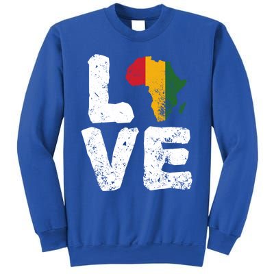 Love Africa Map Juneteenth Black History Month Melanin Blm Gift Sweatshirt