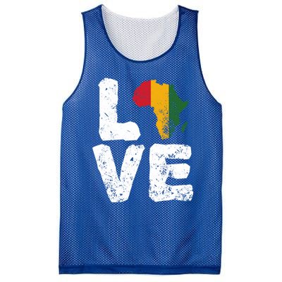 Love Africa Map Juneteenth Black History Month Melanin Blm Gift Mesh Reversible Basketball Jersey Tank