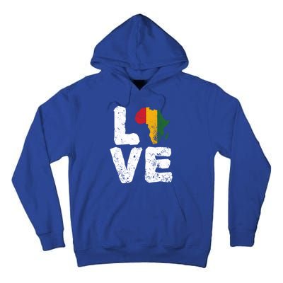 Love Africa Map Juneteenth Black History Month Melanin Blm Gift Tall Hoodie