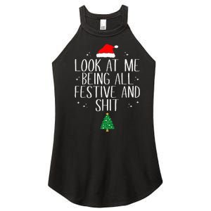 Look At Me Being All Festive And Funny Christmas Women's Perfect Tri Rocker Tank