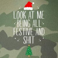 Look At Me Being All Festive And Shit Funny Xmas 2023 Legacy Tie Dye Trucker Hat