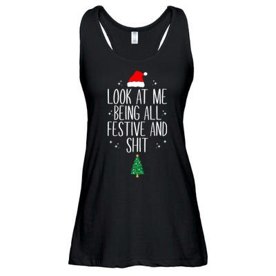 Look At Me Being All Festive And Shit Funny Xmas 2023 Ladies Essential Flowy Tank