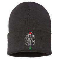 Look At Me Being All Festive And Shit Funny Xmas 2023 Sustainable Knit Beanie