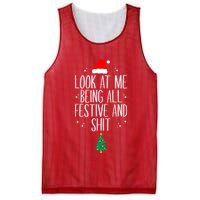 Look At Me Being All Festive And Shit Funny Xmas 2023 Mesh Reversible Basketball Jersey Tank