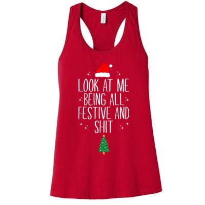 Look At Me Being All Festive And Shit Funny Xmas 2023 Womens Tank Top