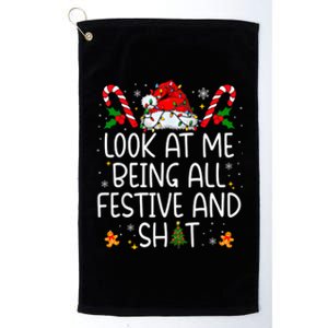 Look At Me Being All Festive And Funny Christmas Tree Platinum Collection Golf Towel