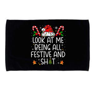 Look At Me Being All Festive And Funny Christmas Tree Microfiber Hand Towel