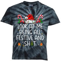 Look At Me Being All Festive And Funny Christmas Tree Kids Tie-Dye T-Shirt