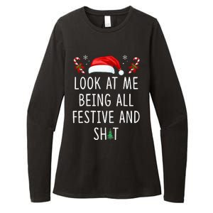 Look At Me Being All Festive And Funny Christmas Tree Womens CVC Long Sleeve Shirt