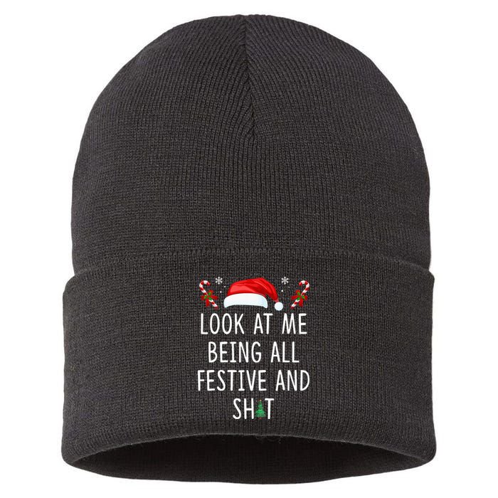 Look At Me Being All Festive And Funny Christmas Tree Sustainable Knit Beanie