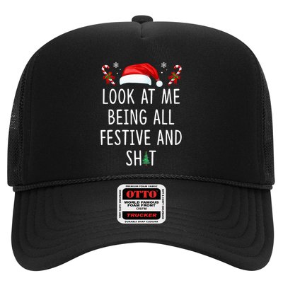 Look At Me Being All Festive And Funny Christmas Tree Trucker Hat