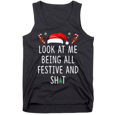 Look At Me Being All Festive And Funny Christmas Tree Tank Top