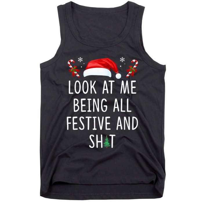 Look At Me Being All Festive And Funny Christmas Tree Tank Top