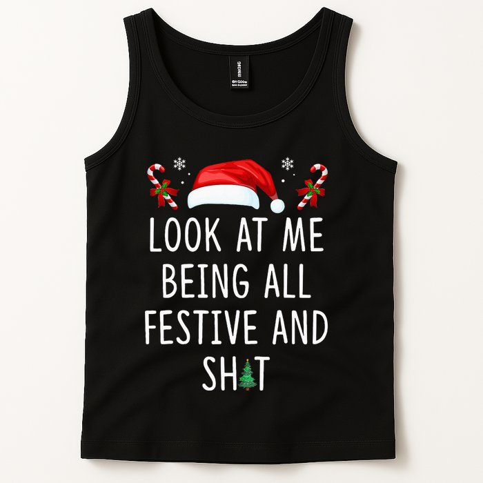 Look At Me Being All Festive And Funny Christmas Tree Tank Top