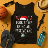 Look At Me Being All Festive And Funny Christmas Tree Tank Top