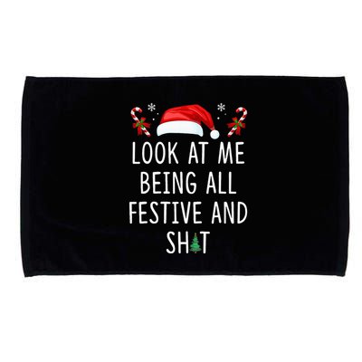 Look At Me Being All Festive And Funny Christmas Tree Microfiber Hand Towel