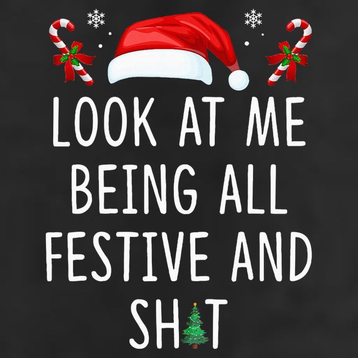Look At Me Being All Festive And Funny Christmas Tree Microfiber Hand Towel