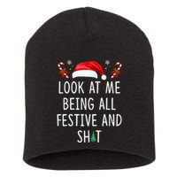 Look At Me Being All Festive And Funny Christmas Tree Short Acrylic Beanie