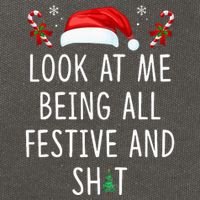 Look At Me Being All Festive And Funny Christmas Tree Cotton Canvas Backpack