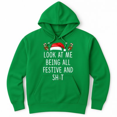 Look At Me Being All Festive And Funny Christmas Tree Hoodie