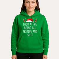 Look At Me Being All Festive And Funny Christmas Tree Hoodie