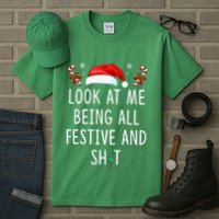 Look At Me Being All Festive And Funny Christmas Tree Tall T-Shirt