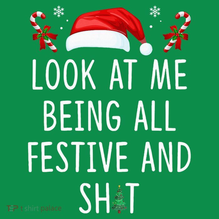 Look At Me Being All Festive And Funny Christmas Tree Button