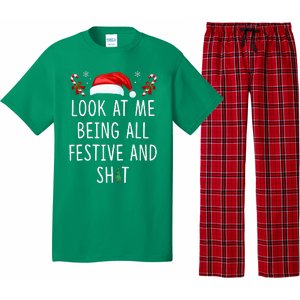 Look At Me Being All Festive And Funny Christmas Tree Pajama Set