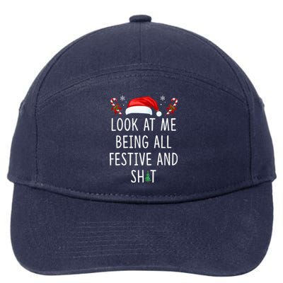 Look At Me Being All Festive And Funny Christmas Tree 7-Panel Snapback Hat