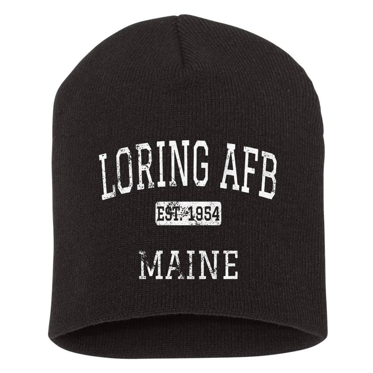 Loring Afb Maine Me Vintage Short Acrylic Beanie