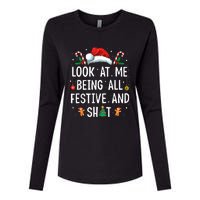 Look At Me Being All Festive And Funny Christmas Womens Cotton Relaxed Long Sleeve T-Shirt