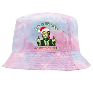 Look At Me Being All Festive Trump Christmas Tie-Dyed Bucket Hat