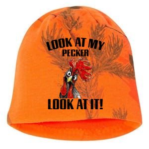 Look At My Pecker Look At It Funny Chicken Design Gift Kati - Camo Knit Beanie