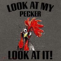 Look At My Pecker Look At It Funny Chicken Design Gift Cotton Canvas Backpack