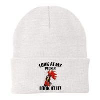 Look At My Pecker Look At It Funny Chicken Design Gift Knit Cap Winter Beanie