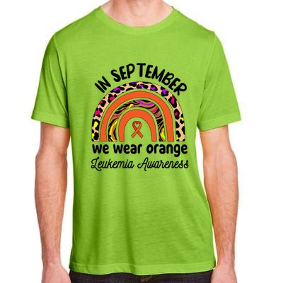 Leukemia Awareness Month Great Gift Rainbow We Wear Orange Funny Gift Adult ChromaSoft Performance T-Shirt