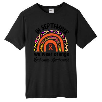 Leukemia Awareness Month Great Gift Rainbow We Wear Orange Funny Gift Tall Fusion ChromaSoft Performance T-Shirt